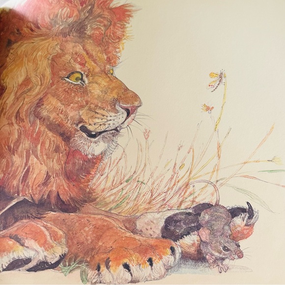The Lion & The Mouse Jerry Pinkney Hardcover Aesop’s Fable Picture Book - Picture 5 of 6